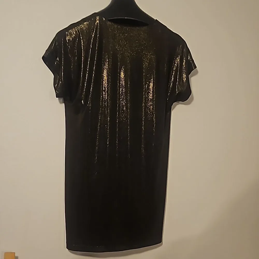 ELLision woman mini dress gold black S